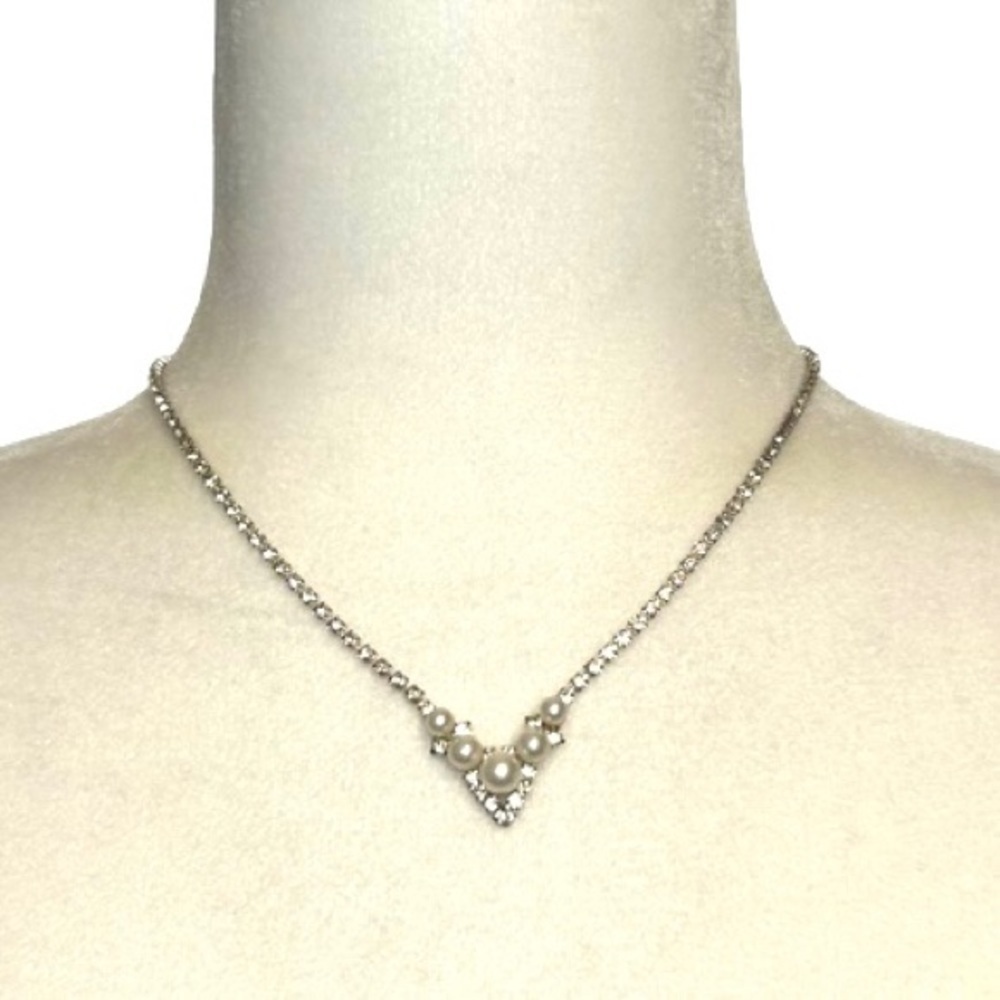 Pearls Rhinestones Fashion Necklace